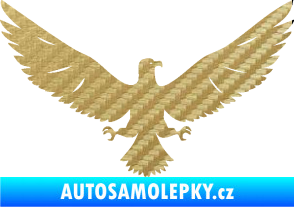 Samolepka Orlice 004 pravá 3D karbon zlatý