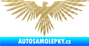 Samolepka Orlice 005 pravá 3D karbon zlatý