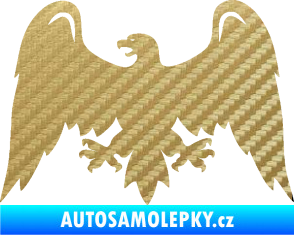 Samolepka Orlice 007 levá 3D karbon zlatý
