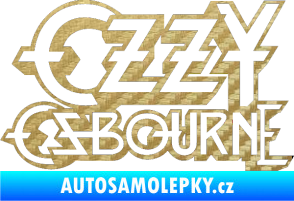 Samolepka Ozzy Osbourne 001 3D karbon zlatý