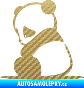 Samolepka Panda 005 levá 3D karbon zlatý