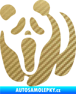 Samolepka Panda 014 levá maska Vřískot 3D karbon zlatý