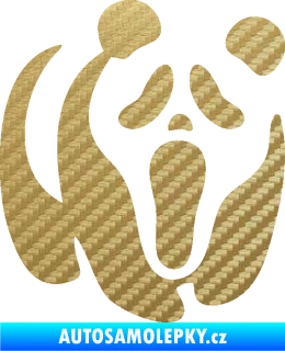 Samolepka Panda 014 pravá maska Vřískot 3D karbon zlatý