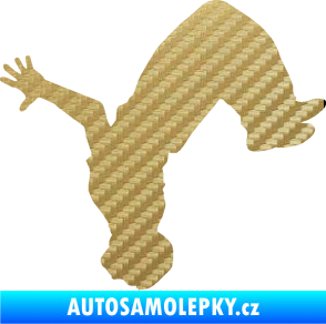 Samolepka Parkour 003 levá 3D karbon zlatý