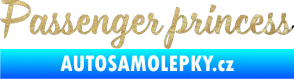 Samolepka Passenger Princess 001 nápis 3D karbon zlatý