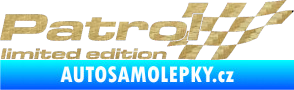Samolepka Patrol limited edition pravá 3D karbon zlatý