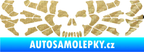 Samolepka Pavouk 017 smrťák 3D karbon zlatý