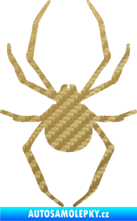 Samolepka Pavouk 021 3D karbon zlatý