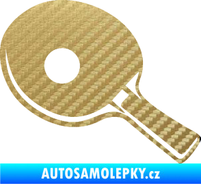 Samolepka Ping pong pálka levá 3D karbon zlatý