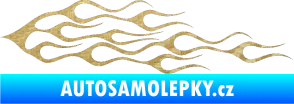 Samolepka Plameny 052 3D karbon zlatý