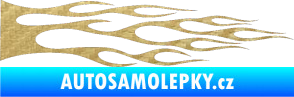Samolepka Plameny 070 3D karbon zlatý