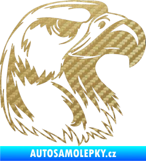 Samolepka Predators 014 pravá 3D karbon zlatý