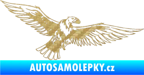 Samolepka Predators 028 pravá sup 3D karbon zlatý