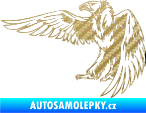 Samolepka Predators 030 levá 3D karbon zlatý