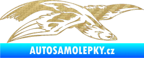 Samolepka Predators 032 pravá 3D karbon zlatý
