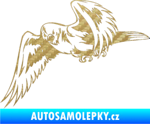 Samolepka Predators 036 levá 3D karbon zlatý