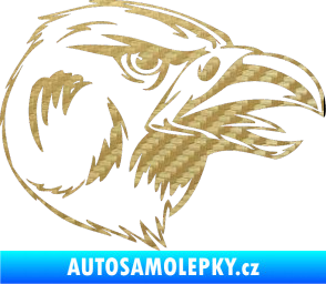 Samolepka Predators 037 pravá 3D karbon zlatý