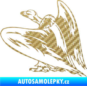 Samolepka Predators 042 levá sup 3D karbon zlatý
