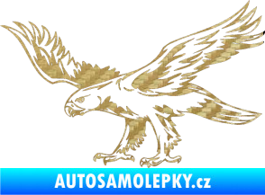 Samolepka Predators 043 levá 3D karbon zlatý