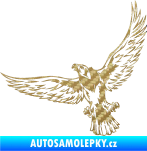 Samolepka Predators 044 levá 3D karbon zlatý