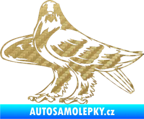 Samolepka Predators 047 levá 3D karbon zlatý
