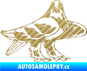 Samolepka Predators 047 pravá 3D karbon zlatý