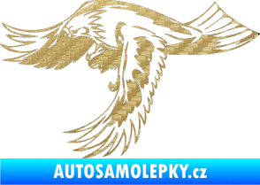 Samolepka Predators 048 levá 3D karbon zlatý