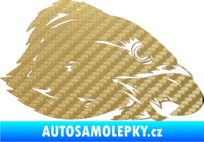 Samolepka Predators 064 pravá 3D karbon zlatý