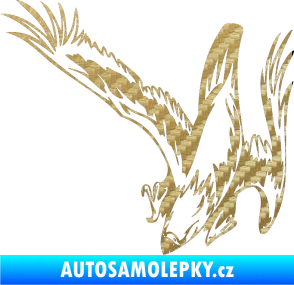 Samolepka Predators 069 levá 3D karbon zlatý