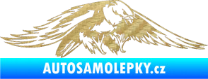 Samolepka Predators 074 pravá 3D karbon zlatý