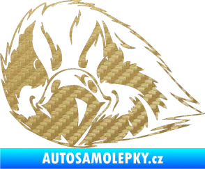 Samolepka Predators 079 levá 3D karbon zlatý