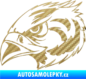 Samolepka Predators 084 levá 3D karbon zlatý