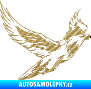 Samolepka Predators 088 pravá 3D karbon zlatý