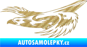 Samolepka Predators 093 levá 3D karbon zlatý