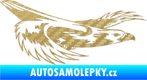 Samolepka Predators 093 pravá 3D karbon zlatý