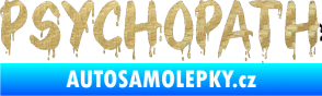 Samolepka Psychopath 002 3D karbon zlatý