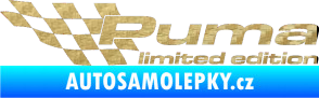 Samolepka Puma limited edition levá 3D karbon zlatý