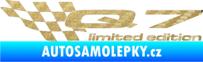Samolepka Q7 limited edition levá 3D karbon zlatý