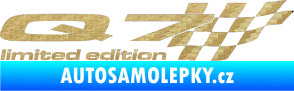 Samolepka Q7 limited edition pravá 3D karbon zlatý