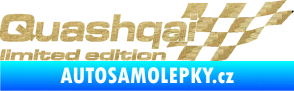 Samolepka Quashqai limited edition pravá 3D karbon zlatý
