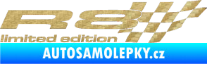Samolepka R8 limited edition pravá 3D karbon zlatý