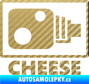 Samolepka Radar cheese 3D karbon zlatý