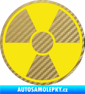 Samolepka Radioactive barevný 3D karbon zlatý