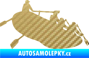 Samolepka Raft 001 pravá 3D karbon zlatý
