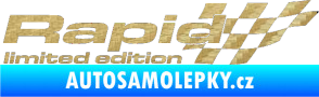 Samolepka Rapid limited edition pravá 3D karbon zlatý