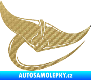 Samolepka Rejnok 001 pravá 3D karbon zlatý