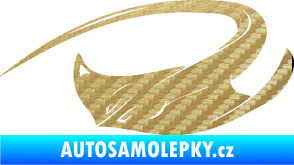 Samolepka Rejnok 002 levá 3D karbon zlatý