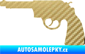 Samolepka Revolver 002 levá 3D karbon zlatý
