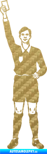 Samolepka Rozhodčí 002 levá 3D karbon zlatý