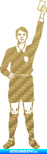 Samolepka Rozhodčí 002 pravá 3D karbon zlatý